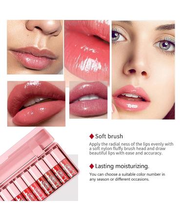 DAGEDA 10-Color Pearlescent Lipstick Set - Waterproof Long-Lasting Lip Enhancement and Care Kit - Cute Lip Glaze Makeup Set - Buy Online on GoSupps.com