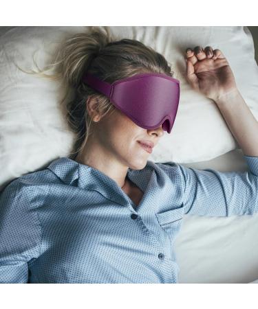 WLLHYF 3D Silk Sleep Mask - Comfortable Adjustable Eye Mask for Deep Sleep - Cute Light Blocking Eye Covers for Men & Women (Purple - Buy Online on GoSupps.com