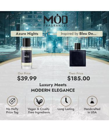 Azure Nights Perfume For Men - Inspired By Bleu De Designer Perfume Dupe Long Lasting Woody Fragrance Extrait De Parfum 50ml - Buy Online on GoSupps.com