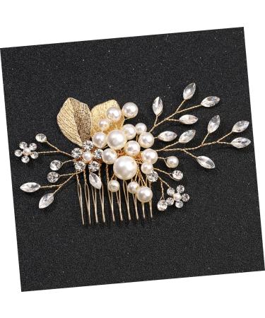 Ipetboom Beaded Hair Comb Crystal Headpiece Flower Girl Hair Clip Jewelry Comb Bride Pearl Hair Comb Bride Hairpin Hair Accessory Hair Pin Alloy Women's Man-made Pearl Accessories - Buy Online on GoSupps.com
