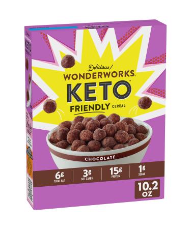 Chocolate Wonderworks Keto Friendly Breakfast Cereal, Keto Friendly Snack, 1g sugar, 10.2 oz