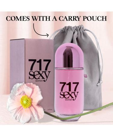 NovoGlow 717 Sexy Women- 100ml/3.4 Fl Oz Eau De Parfum Spray - Long Lasting Floral Citrusy & Powdery Fragrance Smell Fresh & Clean All Day Includes Carrying Pouch Gift for Women for All Occasions - Buy Online on GoSupps.com