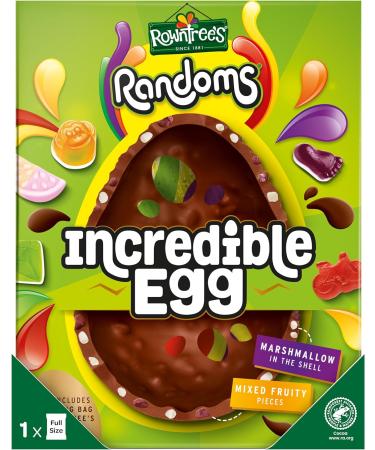 Rowntree's Randoms Incredible Easter Egg - Milk Chocolate with Marshmallow & Fruity Inclusions | 540g - Buy Online on GoSupps.com