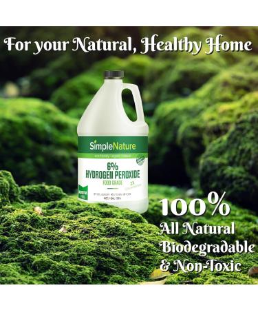 Simple Nature 6% Food Grade Hydrogen Peroxide Solution atural Multipurpose Cleaner Made in USA - 128 Oz - Buy Online on GoSupps.com