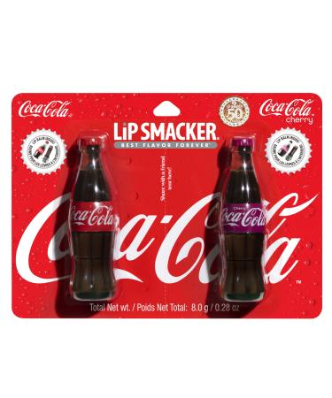 Lip Smacker Coca-Cola Bottle Lip Balm Duo Moisturizing & Glossy Finish Featuring Iconic Contour Bottle Design Fun Collectible Gift for All Ages