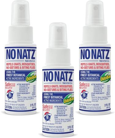 No Natz Botanical Bug Repellent - Coconut,Citronella - Pack of 3 - 2 Fl Oz.