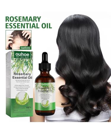 Rosemary Oil for Hair Growth - Nourishing Essential Oil | Strengthen Scalp & Hair | Aromatherapy | 2 fl. oz | Ideal for Skin & Face - Buy Online on GoSupps.com