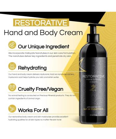 Restorative Hand and Body Cream | Hydrating Lavender Oil Moisturizer for Dry Skin | 7.70 Oz - Buy Online on GoSupps.com