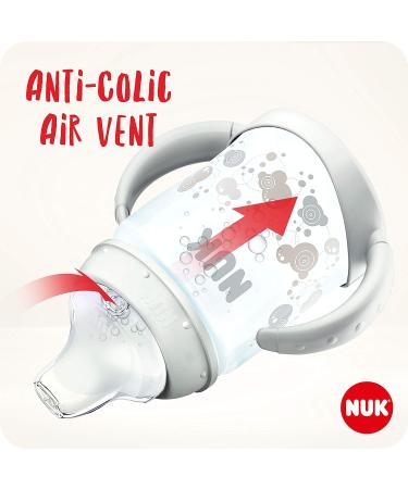 NUK First Choice+ Drinking Bottle | 150ml | 6-18 Months | Temperature Display | Leak-Proof Spout | BPA Free | Fish Green - Buy Online on GoSupps.com