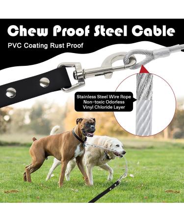 Waterproof Dog Drag Line - Chew Proof Tie-Out Leash 3m Black Training Line for All Dog Sizes - Buy Online on GoSupps.com