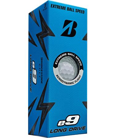 Bridgestone Golf 2023 e9 Long Drive Golf Balls - White | High Performance Distance Balls - Buy Online on GoSupps.com