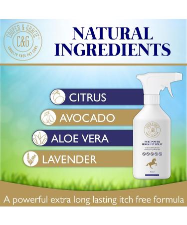 C&G Pets | Pure Power Horse Fly Spray | 8 Hour Sweat Resistant Citronella Spray | Soothes and Hydrates itchy Skin | Repels Biting Insects | 100% Organic Natural 500ml 500 ml (Pack of 1) - Buy Online on GoSupps.com