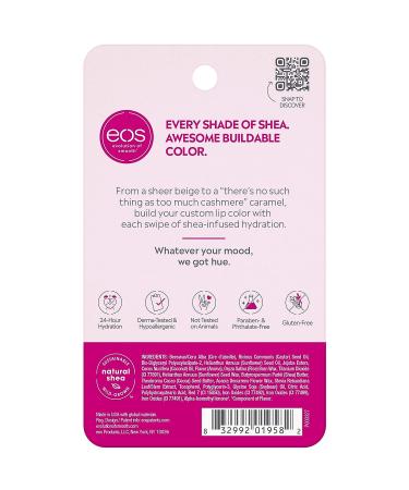 Eos Shea + Shade Tinted Lip Balm in Super Cashmere | 24H Hydration, Moisturizes Dry Lips | Gluten-Free | 0.25 oz - Buy Online on GoSupps.com