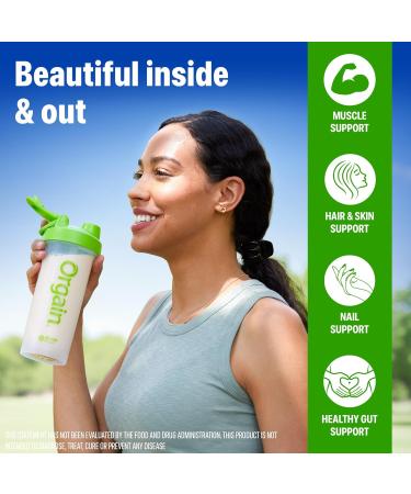 Orgain Protein Powder + Collagen Vanilla Bean - 25g of Protein 10g Collagen Peptides Type I & III 1B CFU Probiotics Supports Hair Skin Nail Joint & Gut Health Gluten Free - 1.6lb Vanilla Bean 1.6 Pound (Pack of 1) - Buy Online on GoSupps.com