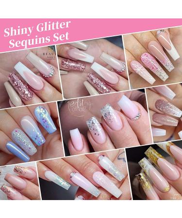 NICOLE DIARY 48 Colors Chunky Glitter & Sequins Set for Nail Art, Festivals & Cosmetics - Fine Glitter for Face, Body, Eyes - Buy Online on GoSupps.com