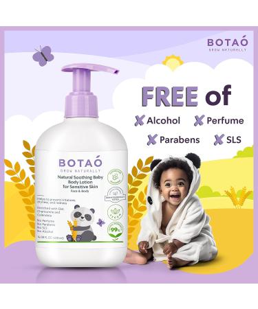 BABY Natural Soothing Body Lotion for Sensitive Skin | Oat, Chamomile & Calendula | 99% Natural | Vegan | Face & Body - Buy Online on GoSupps.com