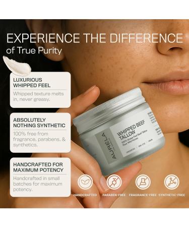 Beef Tallow Moisturizer - 100% Grass-Fed Whipped Beef Tallow For Face & Body - Organic & Natural Formula With Honey & Jojoba Oil | For Dry & Sensitive Skin - 2oz - Buy Online on GoSupps.com