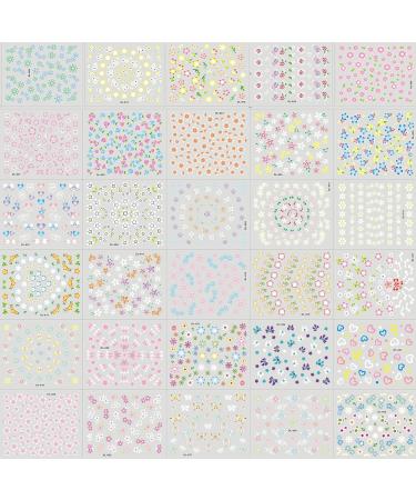Fychuo 30Pcs Self-Adhesive Nail Stickers - Colorful Flower Gel Decals for DIY Nail Art - Butterfly Decoration for Women - Buy Online on GoSupps.com
