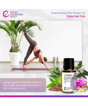 Rocky Mountain Oils Lymph Support Essential Oil Blend | 100% Pure Natural Lymphatic Massage Oil - 15ml - Buy Online on GoSupps.com