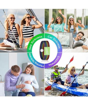 LYJEE Sea Sickness Wristbands - Motion Sickness Bands for Adults & Pregnant Women | Anti Nausea Relief - 2 Pairs (Small Size - Buy Online on GoSupps.com