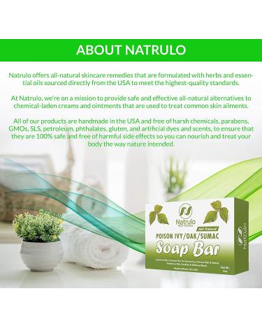 Natrulo Poison Ivy Soap Bar - Natural Anti-Itch Treatment for Poison Ivy, Oak & Sumac - Soothes Rashes - Made in USA - 4 oz - Buy Online on GoSupps.com