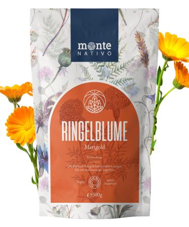 Monte Nativo (300 g) marigold flowers dried natural and pure - marigold tea - marigold for herbal tea soaps lotions - Calendula Officinalis Without additives marquet flower 300 g (1 Pack) - Buy Online on GoSupps.com