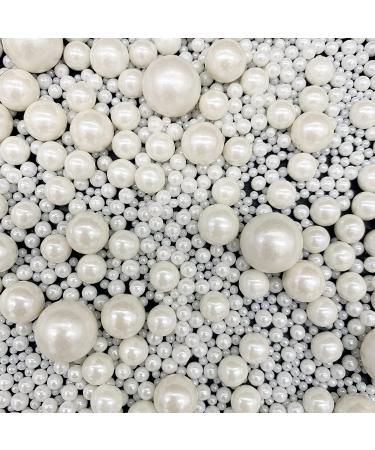 Edible White Pearl Sugar Sprinkles - Baking & Cake Decorations for Celebrations - 130g/4.58oz - Buy Online on GoSupps.com