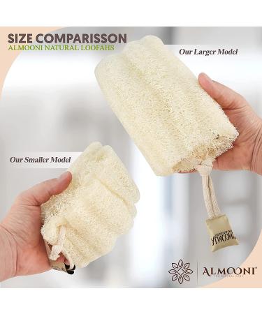 Almooni Mini Natural Loofah Sponge - Egyptian Shower Exfoliating Scrubber - Buy Online on GoSupps.com