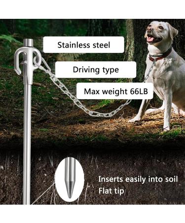 Komsoup Pantry - Durable Chrome-Plated Dog Pile | Strong Stainless Steel Leash for Outdoor Adventures - Perfect for Lawn Beach & Camping - Buy Online on GoSupps.com