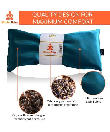 Blissful Being Lavender Eye Pillow - Weighted Satin Mask for Sleep, Yoga, Meditation | Gifts for Women, Birthday, Teachers | Natural Herbal Relaxation | Made in USA (Amethyst) - Buy Online on GoSupps.com