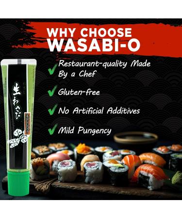 Buy Real Japanese Wasabi Paste 43g - Best Wasabi Sauce for Sushi Sashimi & Seafood - Vegan Vegetarian Halal (3 Pack) - Buy Online on GoSupps.com