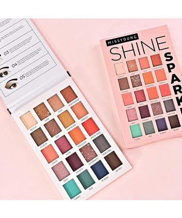 Eye Shadow Palette Makeup - Eye Shadow Pallet 20 Colors | Matte Shimmer Makeup Palette Long Lasting Waterproof Colorful Powder Eye Shadows Pigmented Makeup Palette Pochy - Buy Online on GoSupps.com