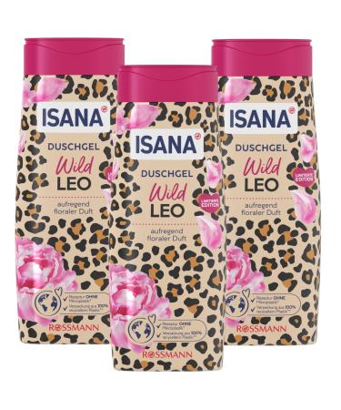 ISANA MED ISANA Wild Leo Lot de 3 gels douche 3 x 300 ml Parfum floral