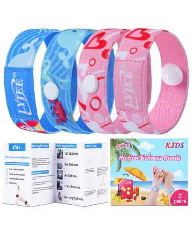 LYJEE Sea Sickness Wristbands for Kids Motion Sickness Bands for Kids Cruise Ship Vacation Anti Nausea Wristbands All-Natural Non Drowsy Relief Acupressure Treatment (Small) Small Love Ocean
