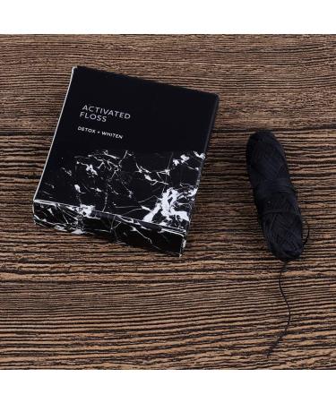 Biodegradable Bamboo Coal Dental Floss - Eco-Friendly Natural Silk 4 Rolls (120m) - Zero Waste Oral Care - Buy Online on GoSupps.com