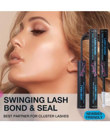 SWINGING Lash Clusters Bond and Seal - Waterproof Individual Lash Glue for Long-Lasting DIY Eyelash Extensions (2-3 Days Retention - Buy Online on GoSupps.com