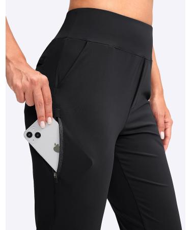 YYV Women's Golf Pants | Stretch Ankle Pants with Pockets | High Waist Dress Pants for Yoga & Business | Black - Medium - Buy Online on GoSupps.com