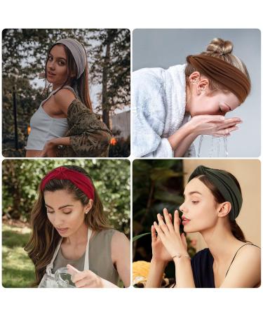 6 Pack Non-Slip Pattern A Headbands for Women - Versatile Turban for Workout, Yoga, Fashion - Wide Headbands Hair Accessories - Buy Online on GoSupps.com