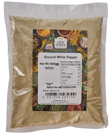Old India Ground White Pepper 500 g 500 g (Pack of 1)