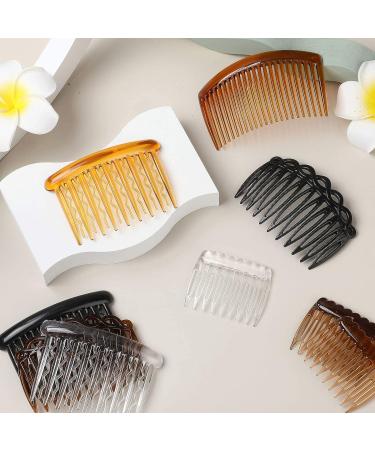 32-Piece French Hair Side Combs Set - Bridal Wedding Veil Comb for Girls and Women - Plastic Twist Comb with Hair Clip Accessories (9/11/17/23 Teeth) - Buy Online on GoSupps.com