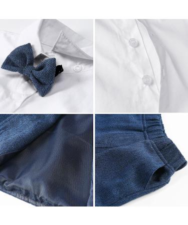 Mint Green Baby Boy 3pcs Gentleman Suit | Herringbone Wedding Christening Outfit | Shirt, Waistcoat & Shorts | 18-24 Months Navy | 1-6 Years - Buy Online on GoSupps.com