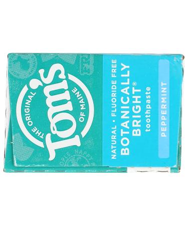 Toms of Maine Botanically Bright Peppermint Toothpaste - 4 OZ | Natural Oral Care | International Shipping Available - Buy Online on GoSupps.com