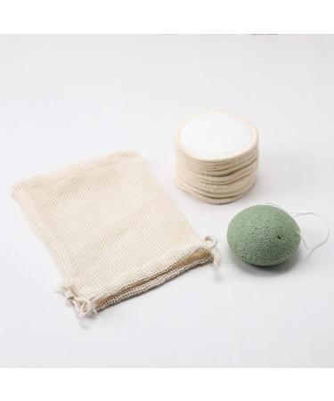 Eco-Friendly Reusable Make-Up Remover Pads | Soft Bamboo Cotton | All Skin Types | Includes Laundry Bag & E-Book - Buy Online on GoSupps.com