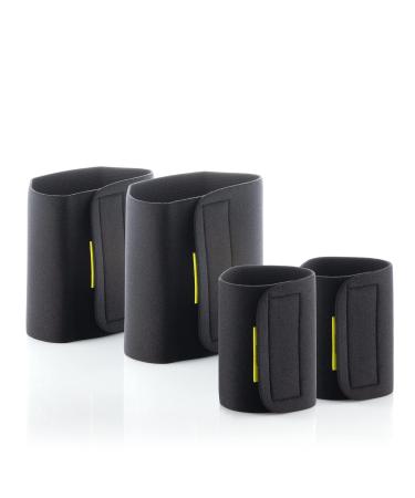 InnovaGoods Unisex Adult V0101065 Sports Bands with Sauna Effect for Arms and Legs (4 Pieces) Black Unitalla