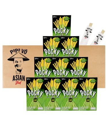 Pack of 10 (10x39g) Glico Matcha Pocky (Papa Vo )