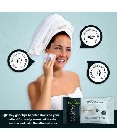Herbishh Hair Color Stain Remover Wipes - 5 Travel Pack - Gentle Dye Cleanup Solution - Skin-Friendly Formula - Buy Online on GoSupps.com