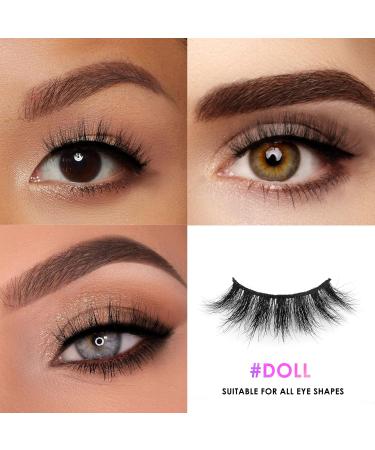 Barbiely Fluffy Mink False Eyelashes - Cat-Eye Look - Handmade Luxurious Volume - 3 Pairs Pack - Buy Online on GoSupps.com