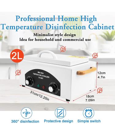 2L Hot Towel Cabinet with Stainless Tray - High Temp Nail Salon Cleaning Box - 300W Dry Heat Spa Equipment for Barber Tools - 6 Piece Set - Buy Online on GoSupps.com