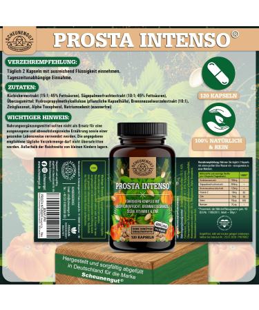 Prosta Intenseo Prostate Capsules - Saw Palmetto Nettle Root & Pumpkin Seeds - Laboratory Tested Formula for Men's Health - Buy Online on GoSupps.com