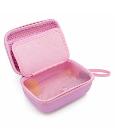 CASEMATIX Pink Travel Case Bag Compatible with Asthma Inhaler, Masks, Spacer - Case Only